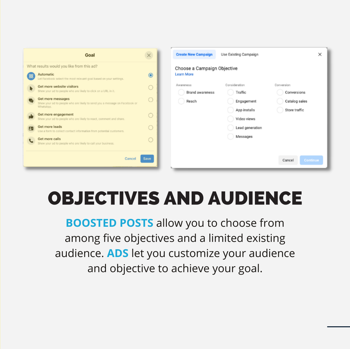 Facebook ads vs facebook boosted posts