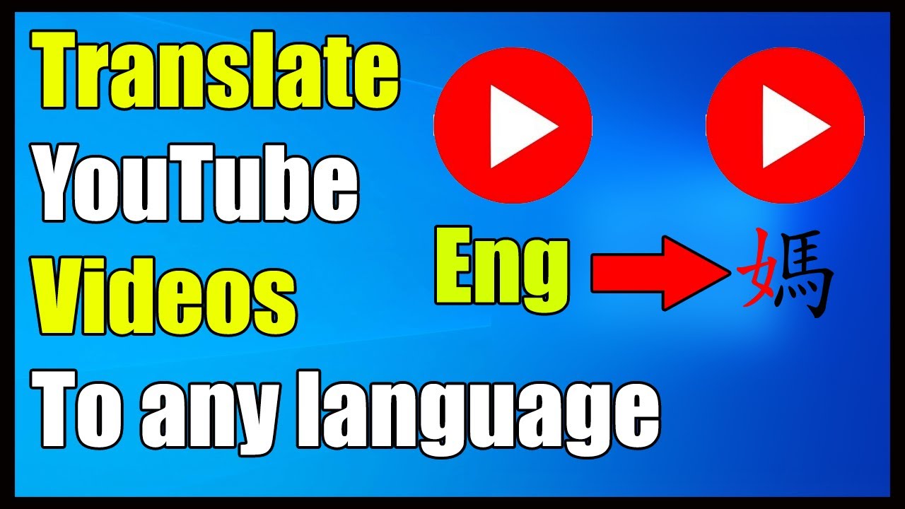 How to easily translate youtube videos in new languages