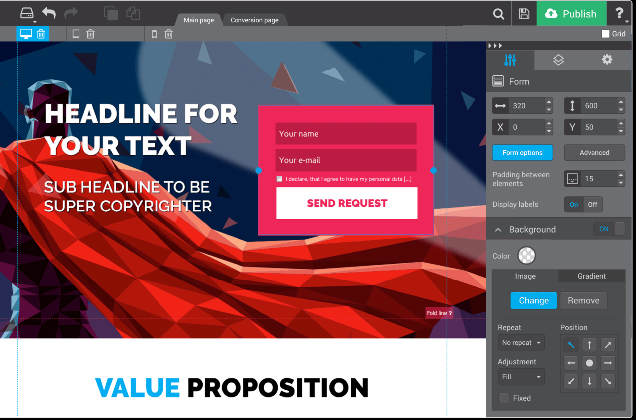 Create perfect squeeze page