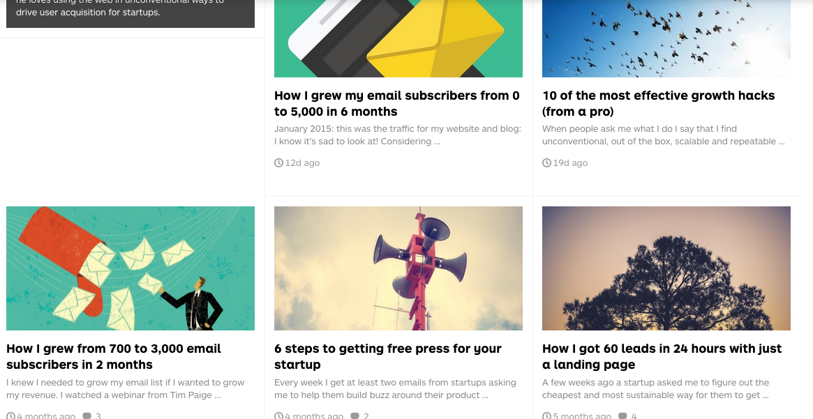 Grow opted in email collection