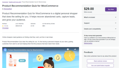 Product recommendation quiz