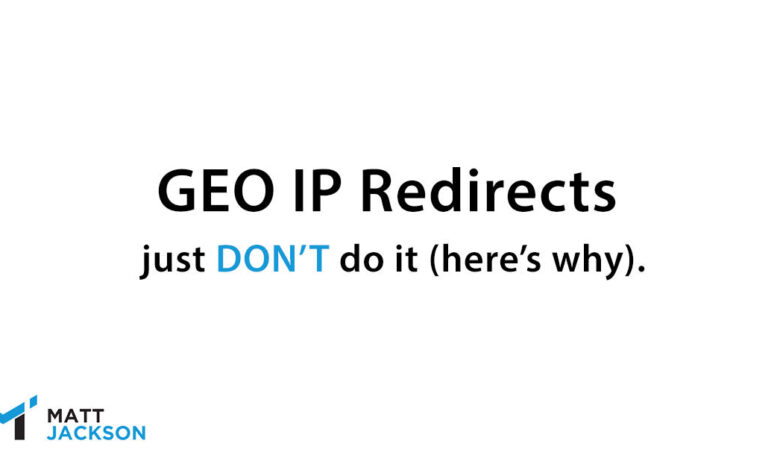 Use ip location detection redirects good bad seo