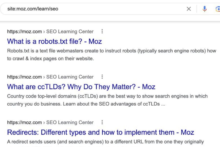 What are google search operators